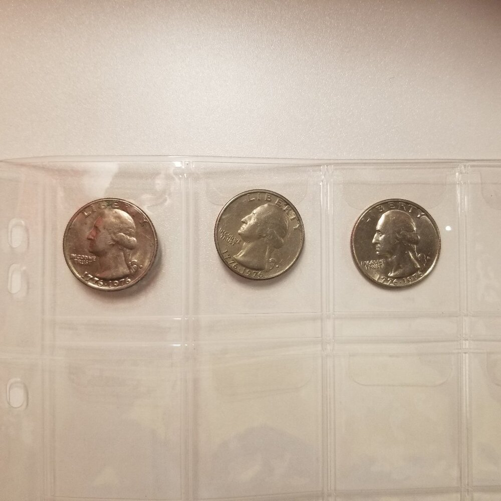 The 1776-1976 Bicentennial Quarter (Seven) (Three 1776-1976-D)